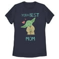 thumbnail image 1 of Women's Star Wars Mother's Day Best Mom Yoda  Graphic Tee Navy Blue 2X Large, 1 of 5