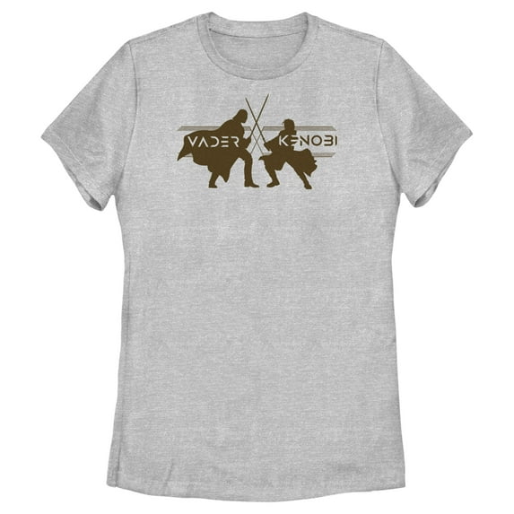 Women's Star Wars: Obi-Wan Kenobi Darth Vader Vs. Obi-Wan Kenobi Graphic Tee Athletic Heather Medium