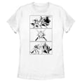 thumbnail image 1 of Women's Star Wars: Obi-Wan Kenobi Darth Vader vs Kenobi Sketch Panel Battle Graphic Tee White Large, 1 of 4