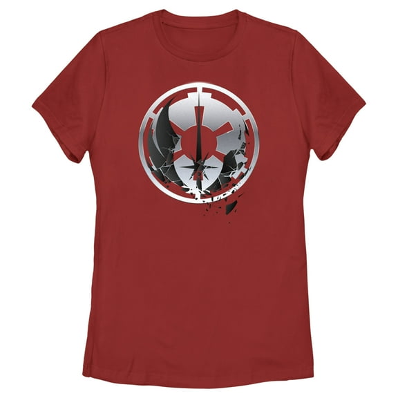 Women's Star Wars: Obi-Wan Kenobi Jedi and Empire Logo  Graphic Tee Red Medium