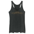 thumbnail image 1 of Women's Star Wars: Obi-Wan Kenobi Original Series Logo Gold Racerback Tank Top Black Heather 2X Large, 1 of 4