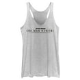 thumbnail image 1 of Women's Star Wars: Obi-Wan Kenobi Original Series Logo Racerback Tank Top White Heather Small, 1 of 4