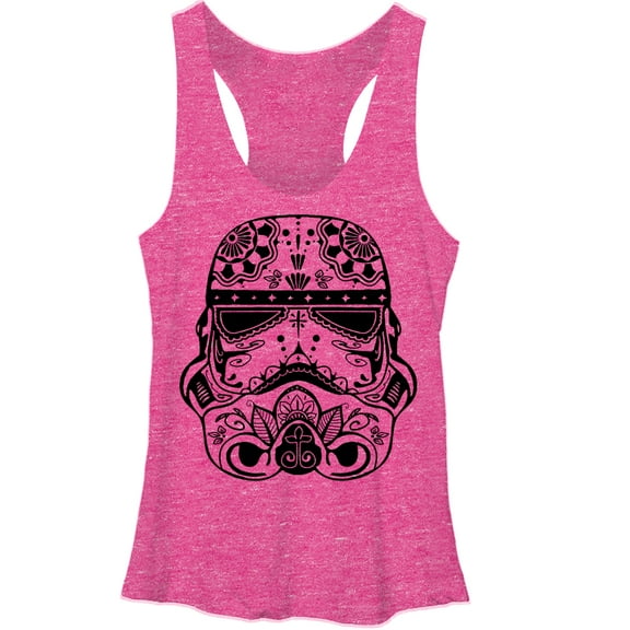 Women's Star Wars Ornate Stormtrooper  Racerback Tank Top Pink Heather Small