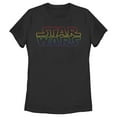 thumbnail image 1 of Women's Star Wars Pride Outline Rainbow Logo Graphic Tee Black 2X Large, 1 of 4