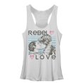 thumbnail image 1 of Women's Star Wars Rebel Love Han and Leia  Racerback Tank Top White Heather Large, 1 of 3