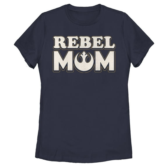 Women's Star Wars Rebel Mom Graphic Tee Navy Blue Small
