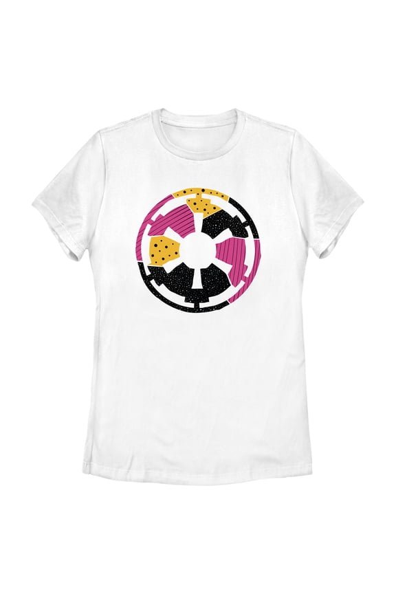 Women's Star Wars Retro Galactic Empire Logo Graphic Tee White 2X Large
