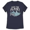 thumbnail image 1 of Women's Star Wars: Return of the Jedi Save the Planet Graphic Tee Navy Blue 2X Large, 1 of 4