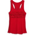 thumbnail image 1 of Women's Star Wars Sleek Movie Logo Racerback Tank Top Red Heather Large, 1 of 3