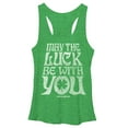 thumbnail image 1 of Women's Star Wars St. Patrick's May the Luck Be With You Racerback Tank Top Envy Green Large, 1 of 3