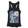 thumbnail image 1 of Women's Star Wars Stormtrooper Starry Night Racerback Tank Top Black Heather Small, 1 of 4