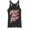 thumbnail image 1 of Women's Star Wars TIE Fighter Pew Pew Pew Racerback Tank Top Black Heather X Large, 1 of 3