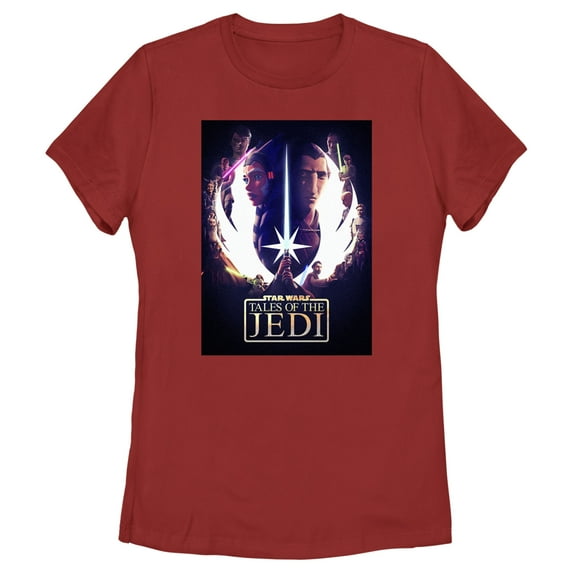 Women's Star Wars: Tales of the Jedi Epic Poster Graphic Tee Red X Large
