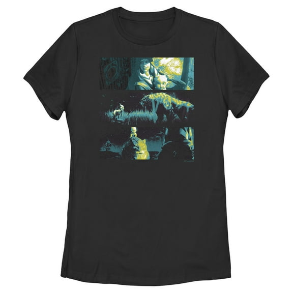 Women's Star Wars: Tales of the Jedi Sabretooth Scenes  Graphic Tee Black Medium