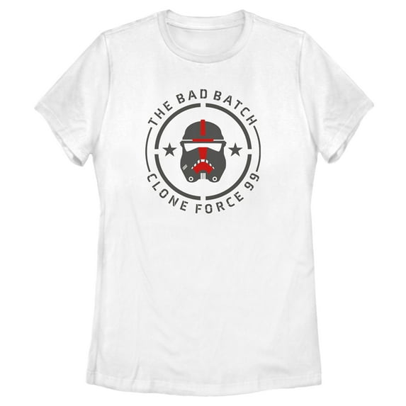 Women's Star Wars: The Bad Batch Clone Force 99 Badge Graphic Tee White 2X Large