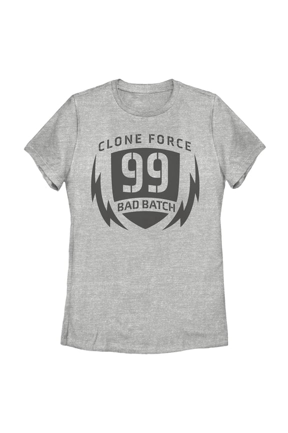 Women's Star Wars: The Bad Batch Clone Force 99 Logo Graphic Tee Athletic Heather Medium