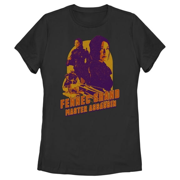 Women's Star Wars: The Book of Boba Fett Fennec Shand Master Assassin  Graphic Tee Black Medium