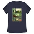 thumbnail image 1 of Women's Star Wars: The Book of Boba Fett Grogu Force Training With Luke Skywalker  Graphic Tee Navy Blue Large, 1 of 4