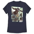 thumbnail image 1 of Women's Star Wars: The Book of Boba Fett Rancor Attack  Graphic Tee Navy Blue Medium, 1 of 4