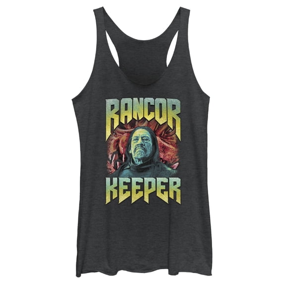Women's Star Wars: The Book of Boba Fett Rancor Keeper Racerback Tank Top Black Heather X Small