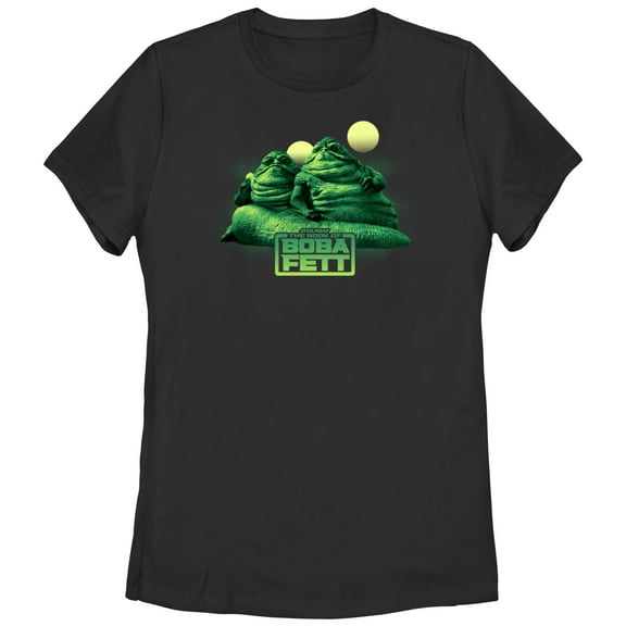Women's Star Wars: The Book of Boba Fett The Hutt Twins  Graphic Tee Black Medium