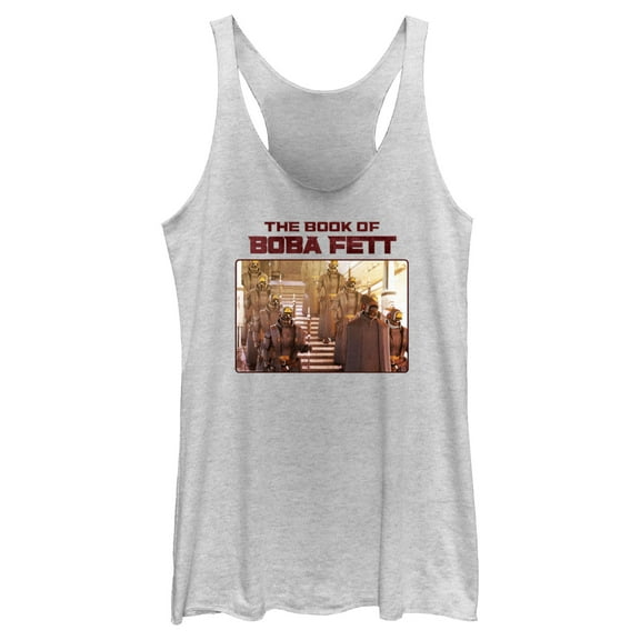 Women's Star Wars: The Book of Boba Fett The Pyke Syndicate Racerback Tank Top White Heather 2X Large