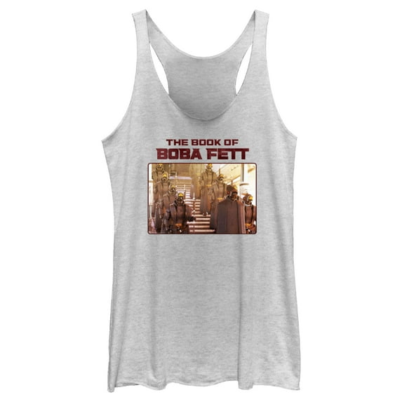 Women's Star Wars: The Book of Boba Fett The Pyke Syndicate Racerback Tank Top White Heather X Large