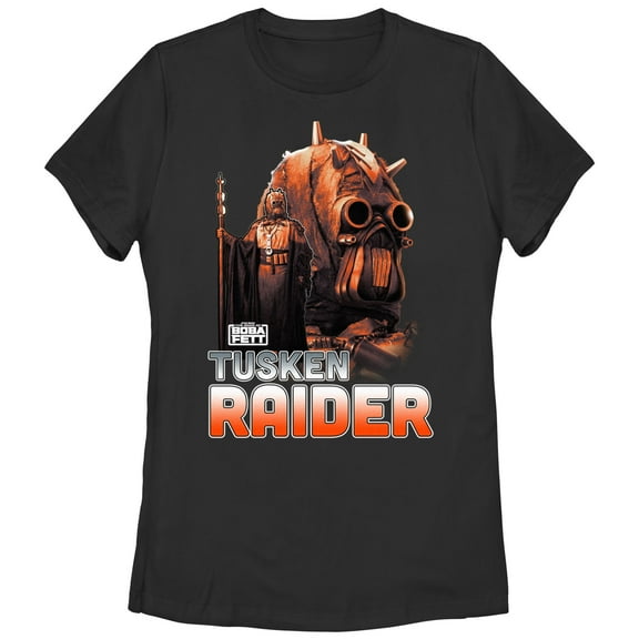 Women's Star Wars: The Book of Boba Fett Tusken Raider Outlaw Hunter  Graphic Tee Black X Large