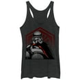 thumbnail image 1 of Women's Star Wars The Force Awakens Captain Phasma First Order Cape  Racerback Tank Top Black Heather Medium, 1 of 3