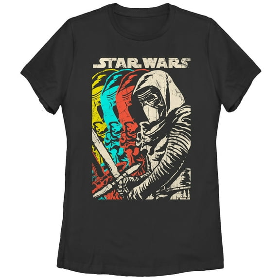 Women's Star Wars The Force Awakens Kylo Ren Copies Graphic Tee Black Small