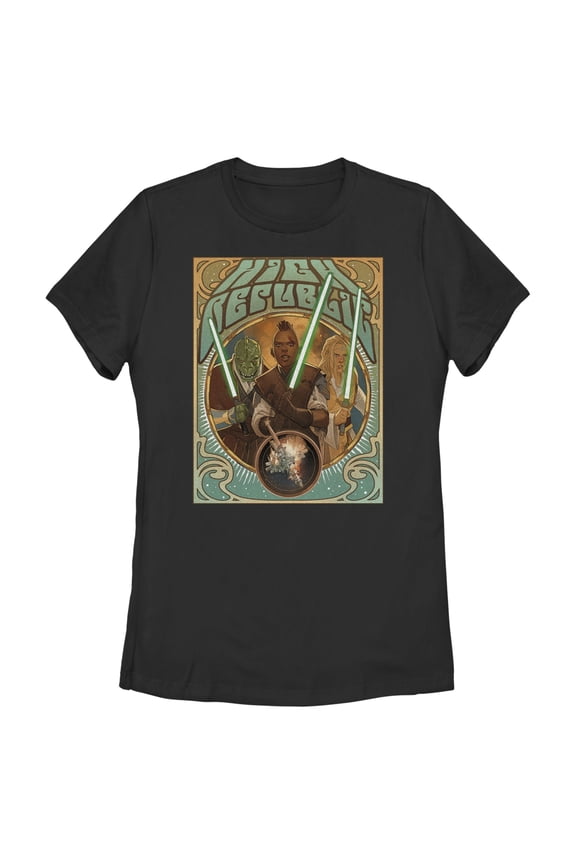 Women's Star Wars The High Republic Jedi There Is No Fear Team  Graphic Tee Black Small