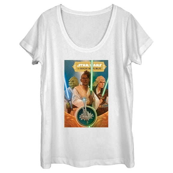 Women's Star Wars The High Republic Jedi There Is No Fear Team  Scoop Neck White Large