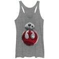 thumbnail image 1 of Women's Star Wars The Last Jedi BB-8 Rebel Symbol Racerback Tank Top Gray Heather Small, 1 of 3