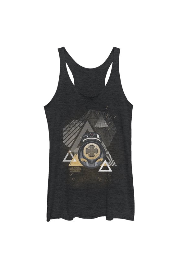 Women's Star Wars The Last Jedi Geometric BB-9E Racerback Tank Top Black Heather X Large