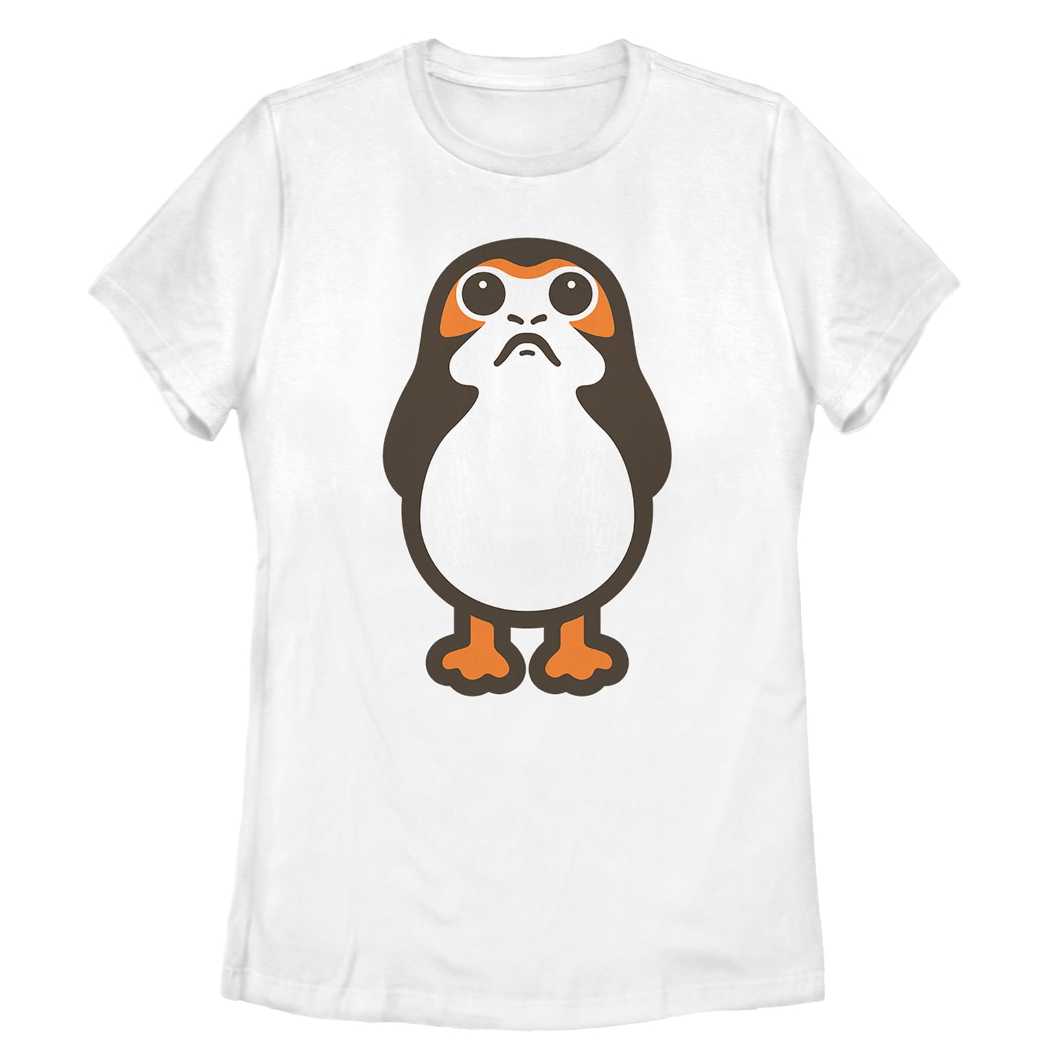 Women s Star Wars The Last Jedi Porg Cartoon Graphic Tee White
