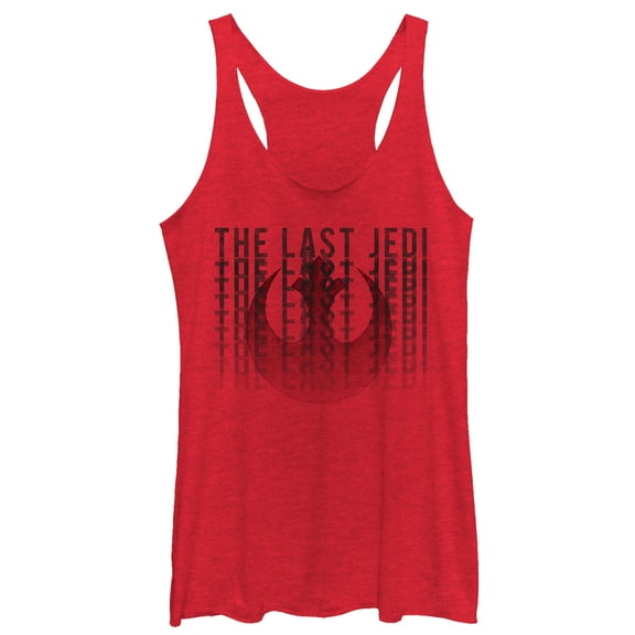 Women's Star Wars The Last Jedi Repeat  Racerback Tank Top Red Heather 2X Large