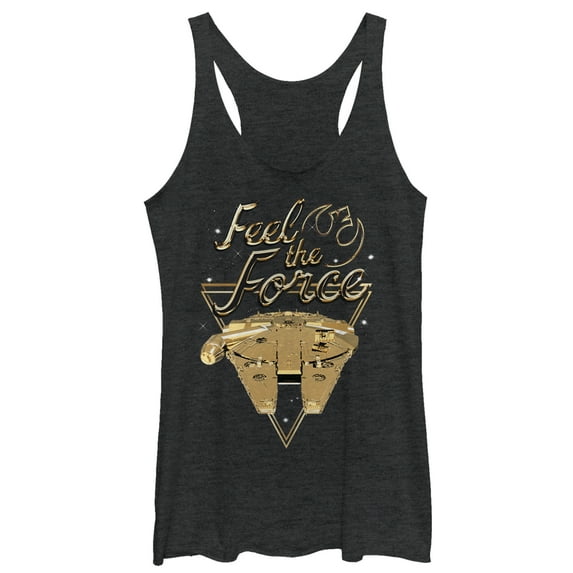 Women's Star Wars The Last Jedi Rule the Galaxy Racerback Tank Top Black Heather X Large