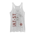 thumbnail image 1 of Women's Star Wars: The Mandalorian AT-ST Action Figure Racerback Tank Top White Heather Small, 1 of 3
