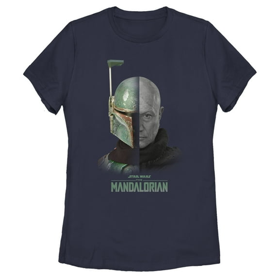 Women's Star Wars: The Mandalorian Boba Fett Revealed Graphic Tee Navy Blue X Large