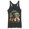 thumbnail image 1 of Women's Star Wars: The Mandalorian Character Frame Racerback Tank Top Black Heather Medium, 1 of 4