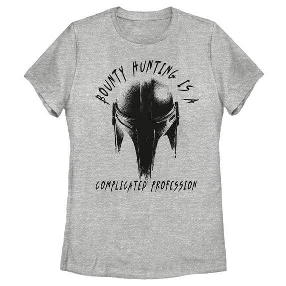 Women's Star Wars: The Mandalorian Complicated Profession Graphic Tee Athletic Heather Medium
