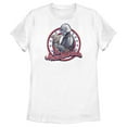 thumbnail image 1 of Women's Star Wars: The Mandalorian Fourth of July Grogu and Mando Frame  Graphic Tee White 2X Large, 1 of 5