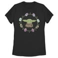 thumbnail image 1 of Women's Star Wars: The Mandalorian Grogu Easter Egging Around Graphic Tee Black Medium, 1 of 4