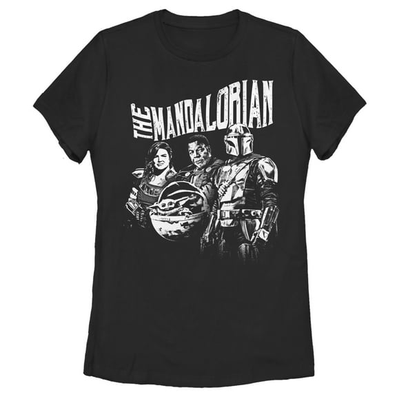 Women's Star Wars: The Mandalorian Guild on Assignment  Graphic Tee Black Medium