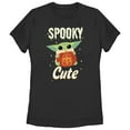 thumbnail image 1 of Women's Star Wars: The Mandalorian Halloween Grogu Spooky Cute Pumpkin  Graphic Tee Black Small, 1 of 4