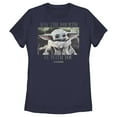 thumbnail image 1 of Women's Star Wars: The Mandalorian May the Fourth Grogu Portrait Distressed Graphic T-Shirt, 1 of 4