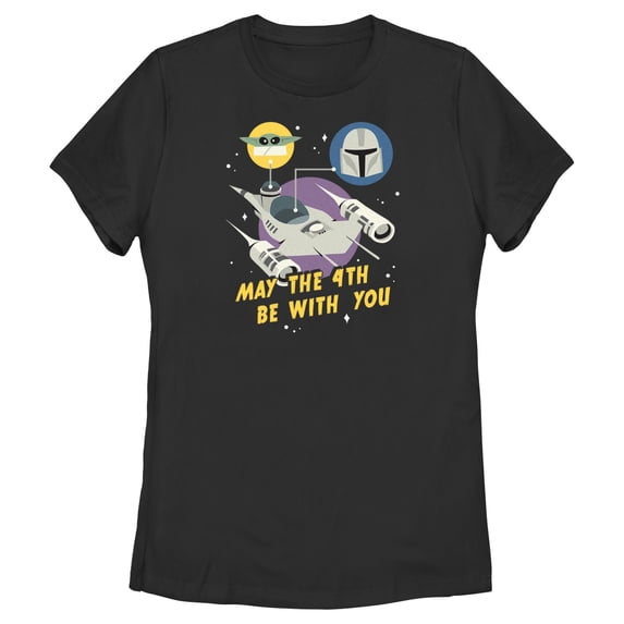 Women's Star Wars: The Mandalorian May the Fourth Mando and Grogu Graphic T-Shirt