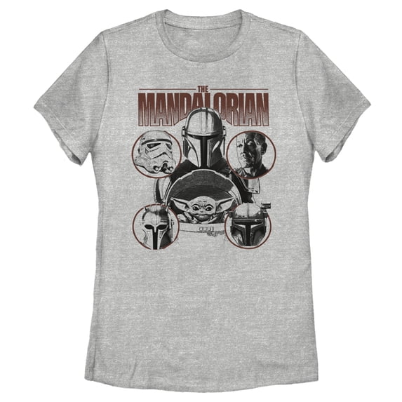 Women's Star Wars: The Mandalorian Odds-on Favorite Graphic Tee Athletic Heather Medium