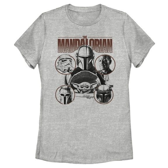 Women's Star Wars: The Mandalorian Odds-on Favorite  Graphic Tee Athletic Heather X Large