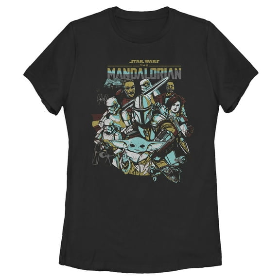 Women's Star Wars: The Mandalorian Protect The Child  Graphic Tee Black Small